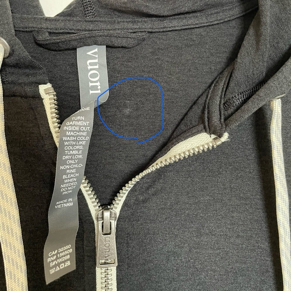 Vuori Charcoal Zip-Up Hoodie - Picture 4 of 6